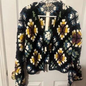 Handmade Multicolor Crochet Cardigan